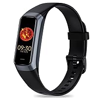 Fitness Tracker,Calorie Smart Watch,Heart Rate Monitor with 1.10'' AMOLED Touch Color Screen,5 ATM Waterproof,Step Counter for Walking Activity Tracker,Sleep Monitor for Women Men