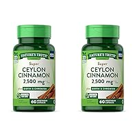 Nature's Truth Cinnamon with Biotin and Chromium Capsules, 60 Count (Pack of 2)