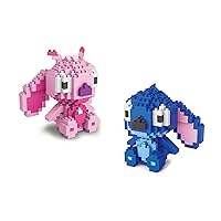 Inc. - Set of 2 Angel, Stitch Educational DIY Model Mini Building Blocks v2
