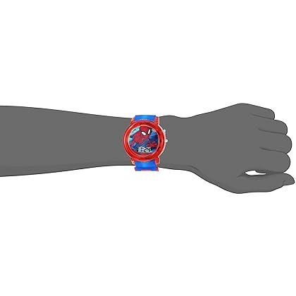 Accutime Kids Marvel Spider-Man Digital Quartz Plastic Watch for Boys & Girls with LCD Display