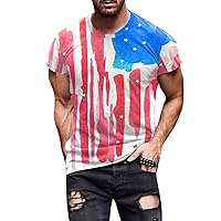 Mens American Flag Shirt 2024 Summer 4th of July Patriotic Tactical T-Shirts Independence Day Casual Dry Fit Workout Shirts