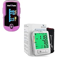 Zacurate 500E Premium Fingertip Pulse Oximeter and Vaunn Blood Pressure Monitor Machine Bundle