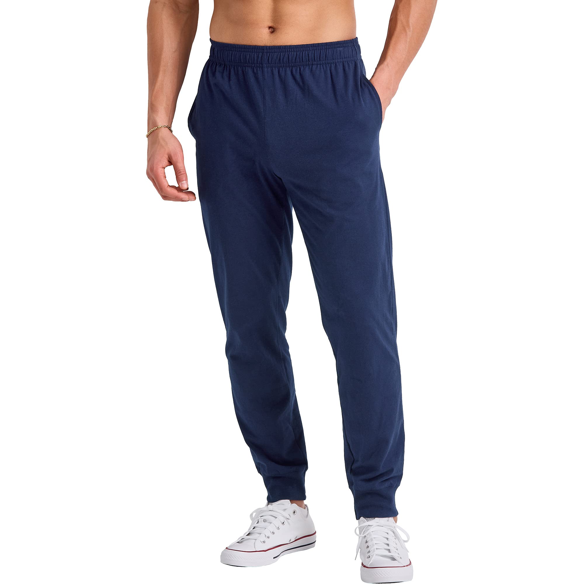 Hanes Originals Cotton Joggers, Jersey Sweatpants for Men with Pockets, 30