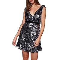 Free People Womens Sequined Mini Party Dress