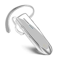 V5.0 CSR Wireless Bluetooth Earpiece for Samsung Galaxy S22/S21 Fe 5G/S21Plus/Ultra with Mic, IPX3 Waterproof Headset with CVC 6.0 Dual Noise Cancelling Technology and 24H Talk Time/Playtime