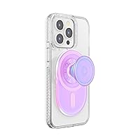 PopSockets Phone Grip Compatible with MagSafe®, Phone Holder, Wireless Charging Compatible, Pill-Shaped Grip - Opalescent Pink