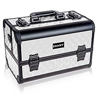 Premier Fantasy Professional Makeup Train Case Cosmetic Box Portable Makeup Case Organizer Jewelry storage with Locks, 3 Trays, Makeup Brush Holder and Cosmetics Mirror - Snow White