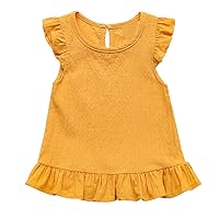 Crop Tops for Teen Girls Under 5 Color Solid Clothes Cotton Tops Kids Girls Tops Tee Shirts for Kids
