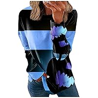 Women Shirts Halloween Bat Sweatshirts Trendy Crewneck Long Sleeve Pullover Loose Fit Workout Tops Casual Clothes