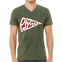 Pizza V-Neck T-Shirt - Cool T-Shirt - Themed V-Neck Tee