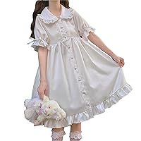 Lolita Gothic Dress Japanese Sweet Girl Lolita Drees Kawaii Peter Pan Collar