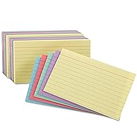 Oxford Index Cards, Assorted Colors, 5 x 8, Ruled, 2 Pack of 100 Cards
