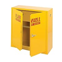 Flammable Liquid Cabinet, 30 Gallon, Manual Close Double Door, 43