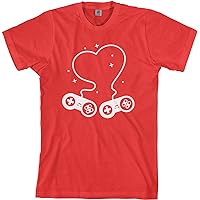 Threadrock Heart Formed by Video Game Controllers Men's T-Shirt