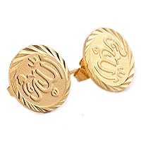 Allah Gold Earrings Islamic Women Girl Jewelry Gold Color Arabic Religious Earrings