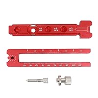 Woodworking Compass Adjustable Scribe Gauge Aluminum Alloy Inch Marking Ruler Circle Geometry Drawing Ruler Tool Circle Ruler for Sewing