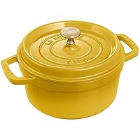 staub La Cocotte Round Citron Z1029-170 Pico Cocotte Round Citron 7.9 inches (20 cm) Both Handed Cast Enameled Pot, Induction Compatible, Genuine Product in Japan with Serial Number