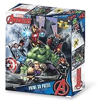 Avengers 3D-PUA03000 Horizontal Lenticular Puzzle with 500 Pieces Included and Effect Box 3D-PUA03000
