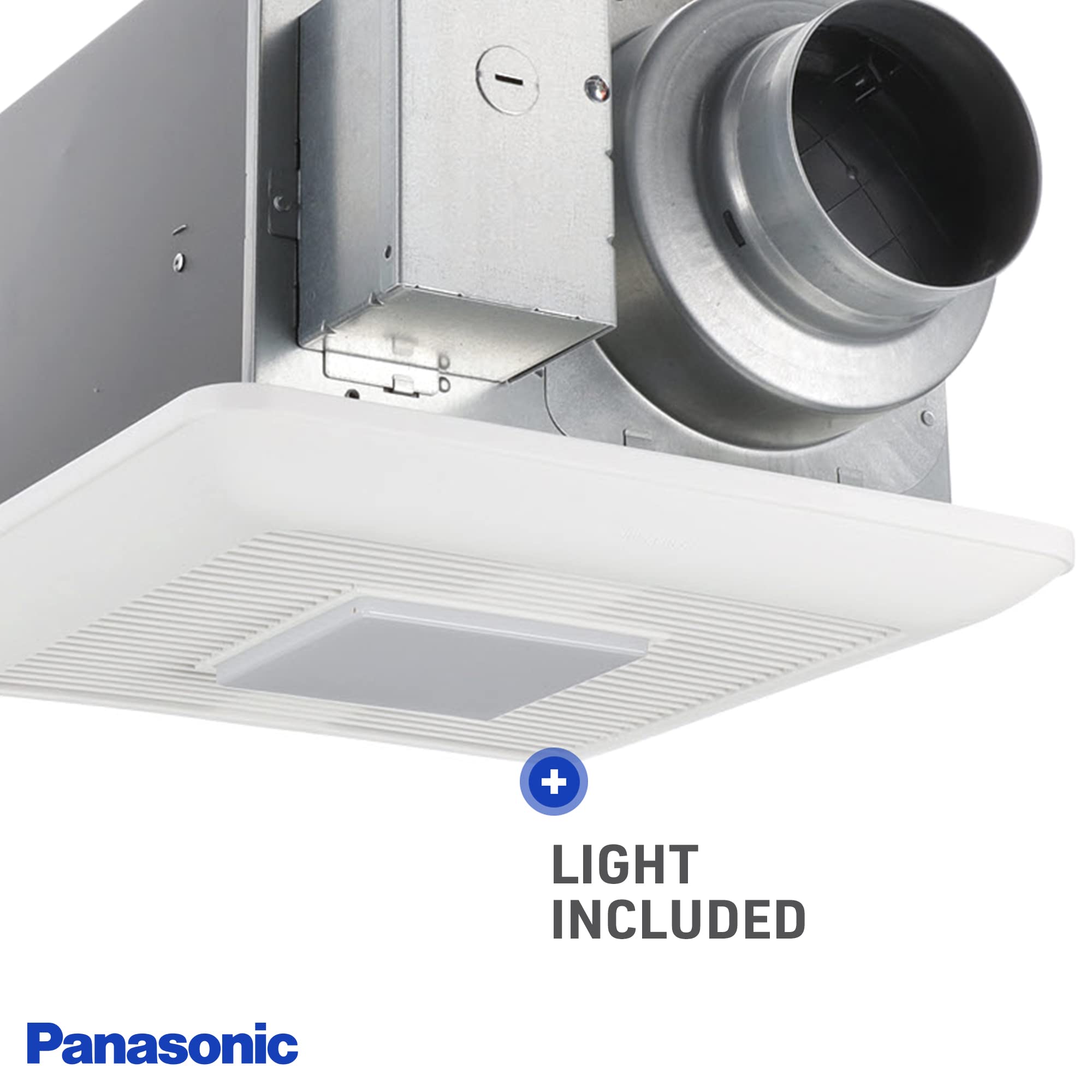Panasonic FV-0511VQL1 WhisperCeiling DC Ventilation Fan with LED Light - 50-80-110 CFM - Quiet Bathroom Ceiling Fan