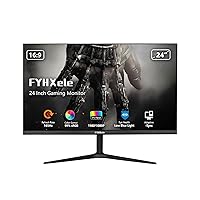 Gaming Monitor, Computer Monitor 24 Inch 165Hz, Support 144Hz 1ms IPS 1920x1080P, 2xHDMI 1xDP, Built-in Speakers, Adaptive Sync, VESA 75mmx75mm, Black