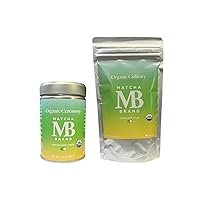 Cermonial & Culinary Grade 100g Matcha Bundle - Matcha Brand Organic Matcha Powder - Elevated Premium Authentic Japanese Green Tea Matcha Powder