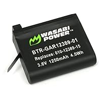 Wasabi Power Battery for Garmin VIRB Ultra 30 and Garmin 010-01529-03, 010-12389-15
