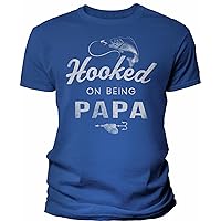 Hooked On Being Papa - Funny Papa Fishing Shirt for Men - Soft Modern Fit
