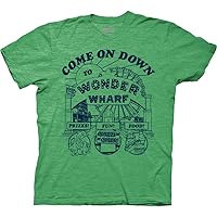 Ripple Junction Bob's Burgers Come on Down to Wonder Wharf Vintage Style Adult T-Shirt Officially Licensed