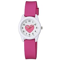 Women's Watch with Pink Resin Strap, 100 Meter Water Resistant