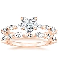 Generic Moissanite Solitaire Ring Set, 1CT Colorless Stone, Sterling Silver Band, 5