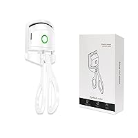 Electric Heated Eyelash Curler, USB Rechargeable Portable Tool, Mini Electric Perm Effect, Long-Lasting Curl White