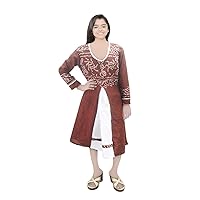 Indian Girl's Kids Long Dress Wedding Wear Maroon Color Tunic Geometric Print Maxi Gown Plus Size