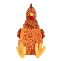 Best Pet Supplies Chicken Crinkle Plush Dog Toys for Interactive Play, Puppy and Senior Indoor Play, Colorful Chicken Toy Shape, Cute and Cuddly - Crinkle Chicken (Brown)
