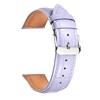 MUENShop Leather strap, quick release, classic pin buckle for 18 mm - 24 mm, black/brown/blue/green, calfskin replacement watch strap for men/women