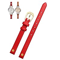 Fashion Genuine Leather watchband for Fossil ES4340 ES4119 ES4000 3745 3861 4026 Women Bracelet Wrist Strap 8mm with Screw (Color : Red Gold, Size : 8mm)
