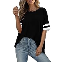 Women Loose Fit T-Shirt Oversized Trendy Casual Half Sleeve Top