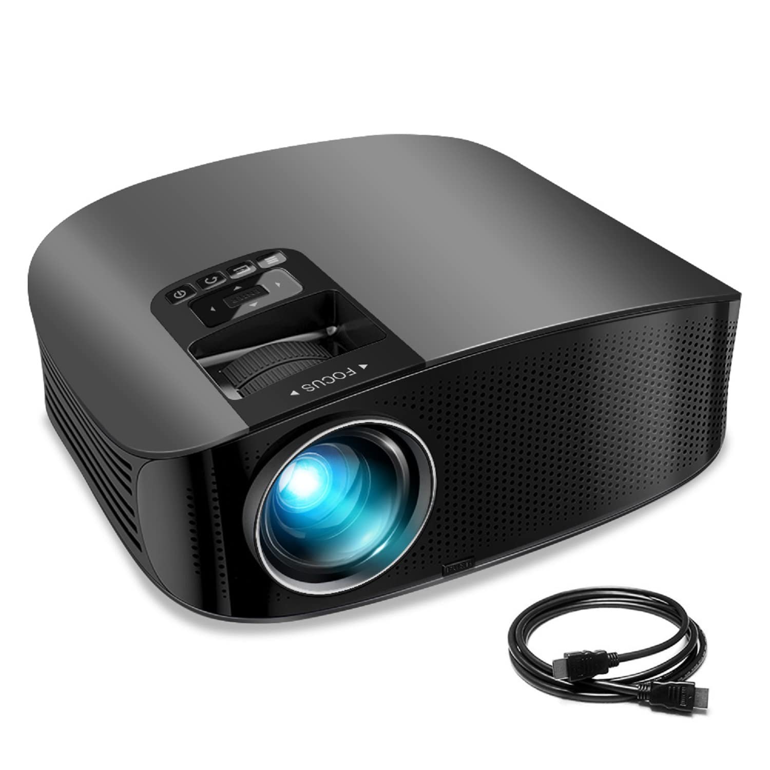 Projector, GooDee 2023 Dolby Native 1080P Video Projector, Outdoor Movie Projector, 230