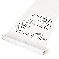 Wedding Accessories Fabric Aisle Runner, 100-Feet Long, White Two Shall Become One (30045)