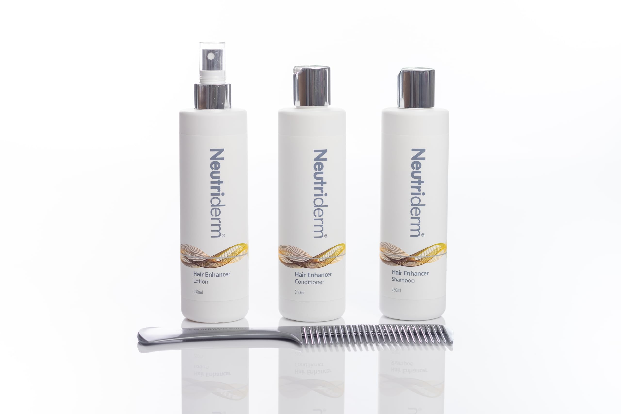 Neutriderm Hair Enhancing Pack, Hair Enhancer Shampoo, Conditioner, Hair Enhancer Lotion, Hair Fall Treatment for Men & Women, 250mL + 250mL + 250mL