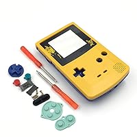 for Gameboy Color GBC Housing Shell Case Cover Replacement for GBC Game Console Full Housing Case - :Yellow+Blue