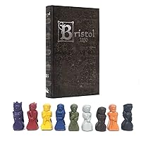 Bristol 1350 Board Game of Strategy, Deceit, and Luck for 1-9 Players - Includes Custom Pawn Meeples, Set of 9 Player Pieces