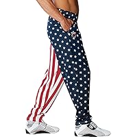Otomix Men's American Flag USA Baggy Muscle Workout Pants