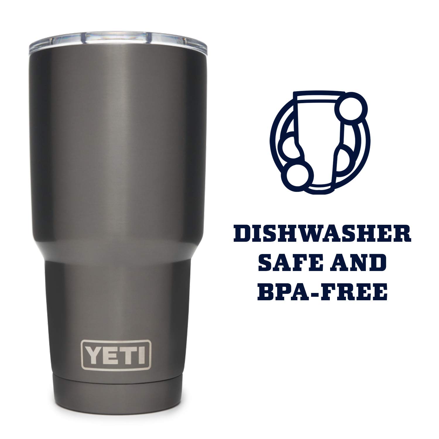 YETI Rambler 30 oz Tumbler Retired Colors, Stainless Steel, Vacuum Insulated with MagSlider Lid, Graphite