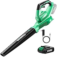 KIMO 200 CFM 170 MPH Cordless Leaf Blower with Battery and Charger, 20V Lightweight Electric Leaf Blower for Lawn Care | Yard | Garden | Patio, Battery Powered Leaf Blower for Leaf/Snow/Dust Blowing