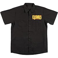Men's Embroidered Logo Work Shirt Black