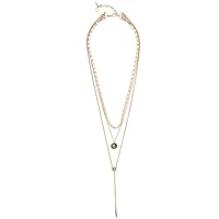 Lucky Brand Abalone Layer Lariat, Gold, One Size