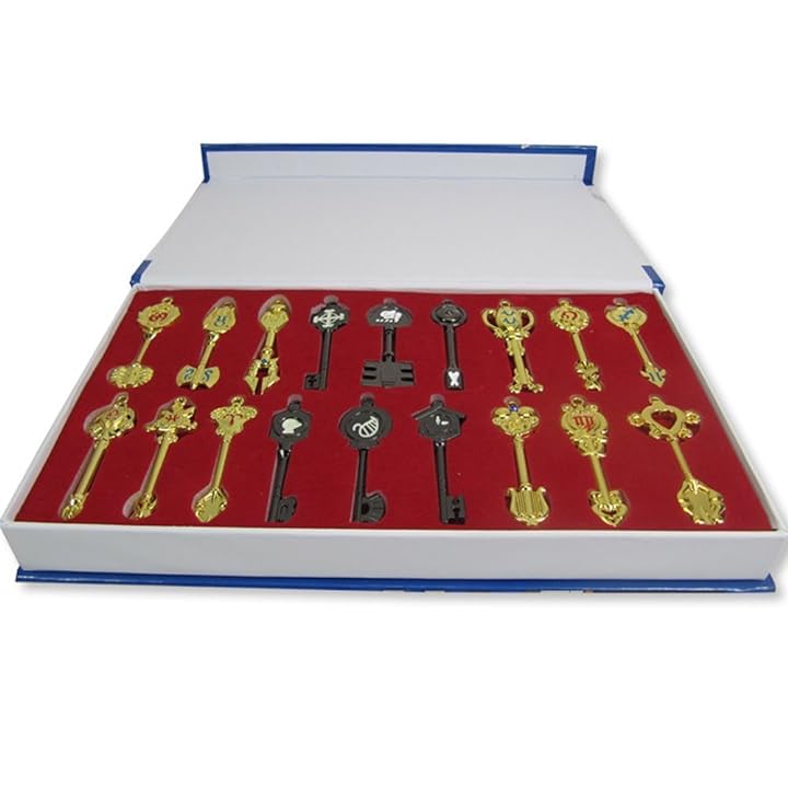 Skycostume Fairy Tail Collection Set of 18 Golden Zodiac Keys 