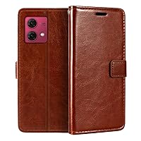 for Motorola Moto G84 5G Case, Premium PU Leather Magnetic Flip Case Cover with Card Holder and Kickstand for Motorola Moto G84 5G (6.55”)