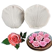 Rose Petals Silicone Fondant Mold Veining Petal Flower Mold For Cake Decorating Cupcake Topper Candy Chocolate Gum Paste Polymer Clay Set Of 1