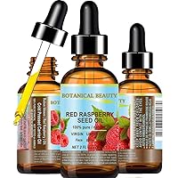 RED RASPBERRY SEED OIL 100% Pure/Natural/Virgin. Cold Pressed/Undiluted Carrier Oil. For Face, Hair and Body. 2 Fl.oz.- 60 ml. by Botanical Beauty